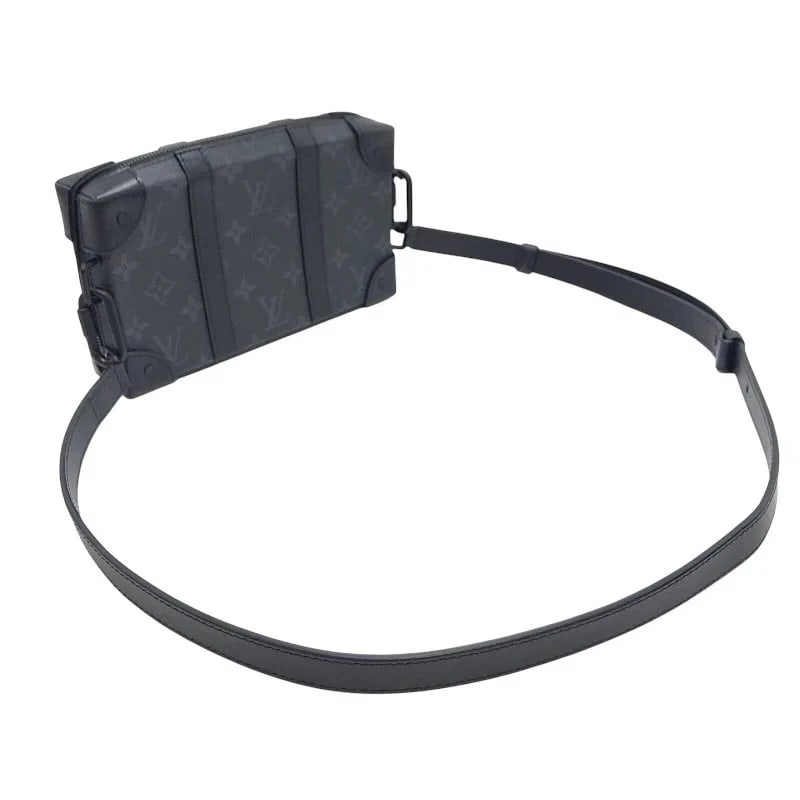 LOUIS VUITTON SOFT TRUNK WALLET BLACK MONOGRAM ECLIPSE HANDBAG - 7