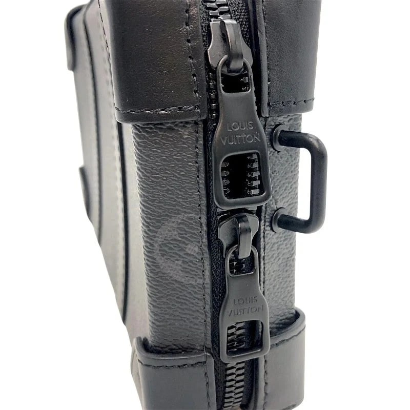 LOUIS VUITTON SOFT TRUNK WALLET BLACK MONOGRAM ECLIPSE HANDBAG - 9