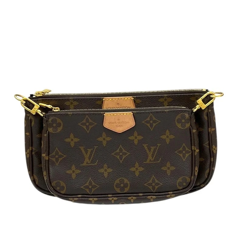 LOUIS VUITTON MULTI POCHETTE ACCESSOIRES BROWN MONOGRAM HANDBAG: LOUIS VUITTON Multi Pochette Accessoires Brown Monogram Handbag Brand: LOUIS VUITTON Type: Handbag Material: Monogram Color: Brown Size: W: 25cm / H: 13cm / D: 4.5cm / Shoulder: 94cm Accessories: