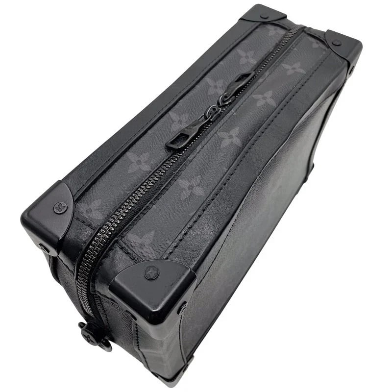 LOUIS VUITTON SOFT TRUNK BLACK MONOGRAM ECLIPSE HANDBAG - 6