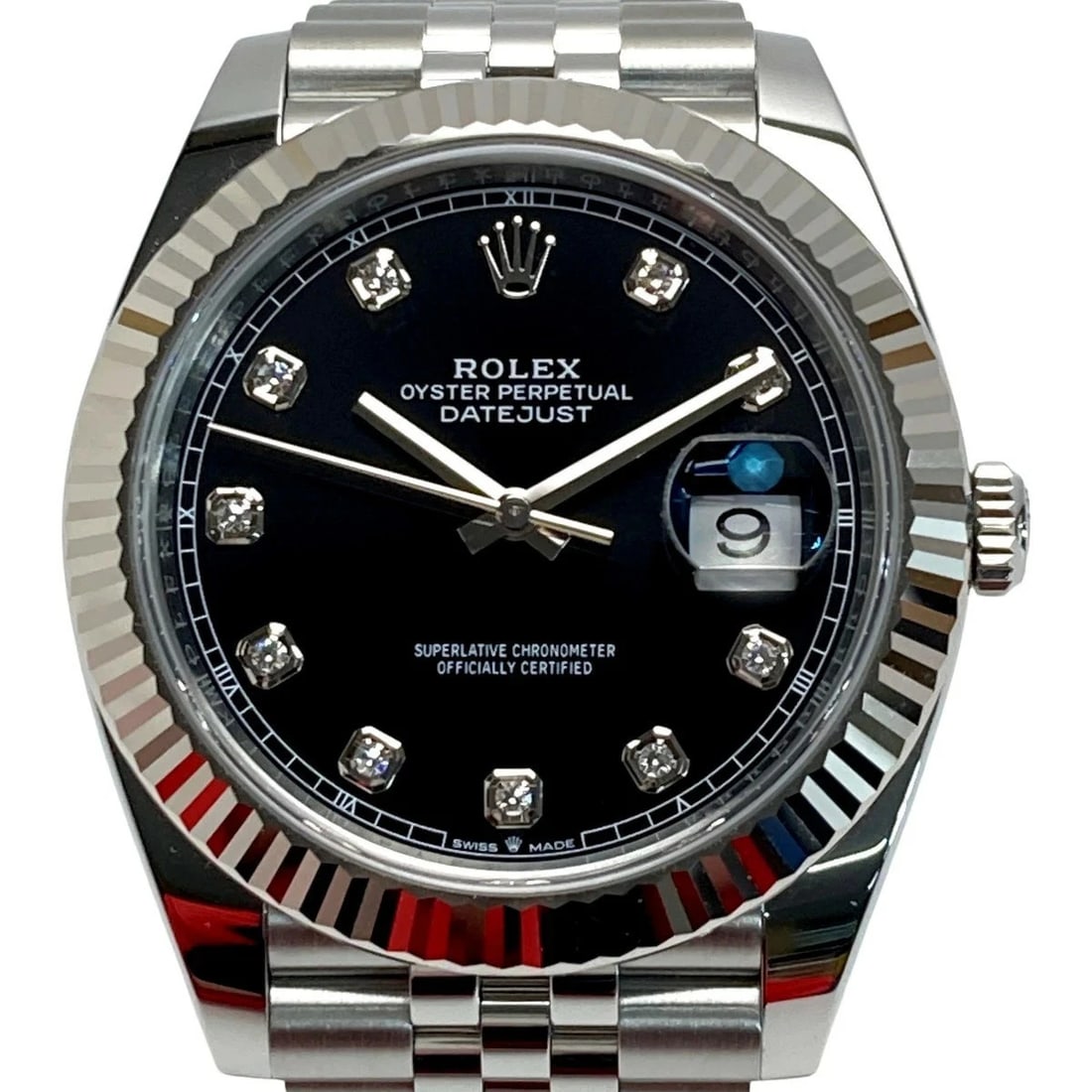 ROLEX BLACK WATCH: ROLEX Black Watch Brand: ROLEX Type: N/A Material: Band Material Ss×K18Wg, Case Material N/A Color: Band Color Black Size: Band Size 17.5cm, Case Size 41mm Accessories: None Accessories