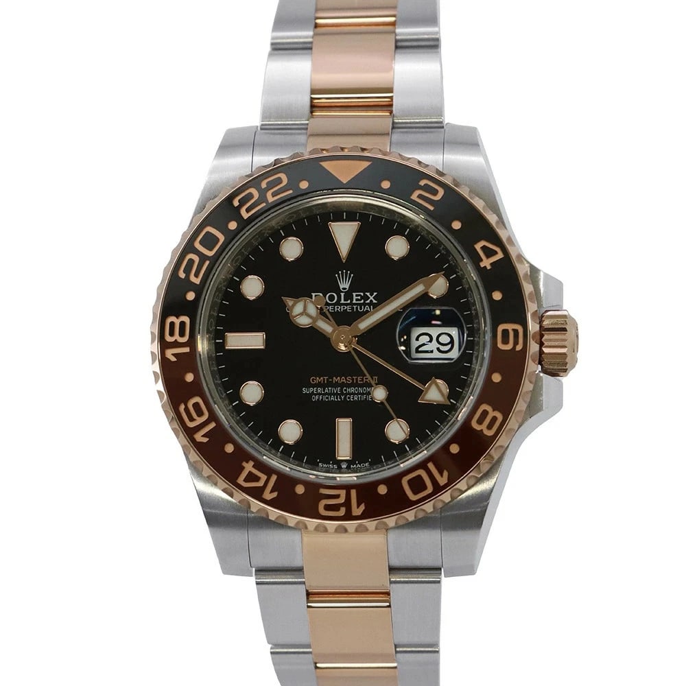 ROLEX BLACK WATCH: ROLEX Black Watch Brand: ROLEX Type: N/A Material: Band Material Ss/K18Pg, Case Material N/A Color: Band Color Black Size: Band Size 19cm, Case Size 40mm Accessories: None Accessories Notice: