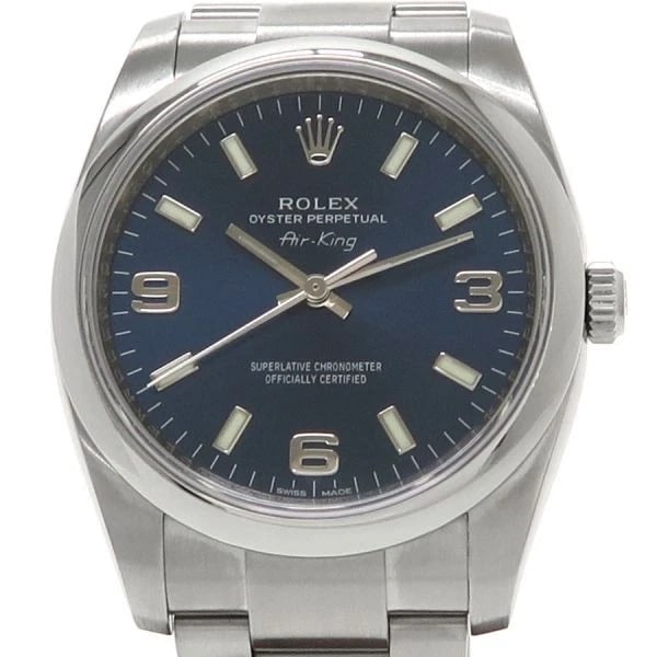 ROLEX AIR KING WATCH: ROLEX Air King Watch Brand: ROLEX Type: N/A Material: Band Material Ss Stainless Steel, Case Material N/A Color: Band Color N/A Size: Band Size none, Case Size 34mm Accessories: None