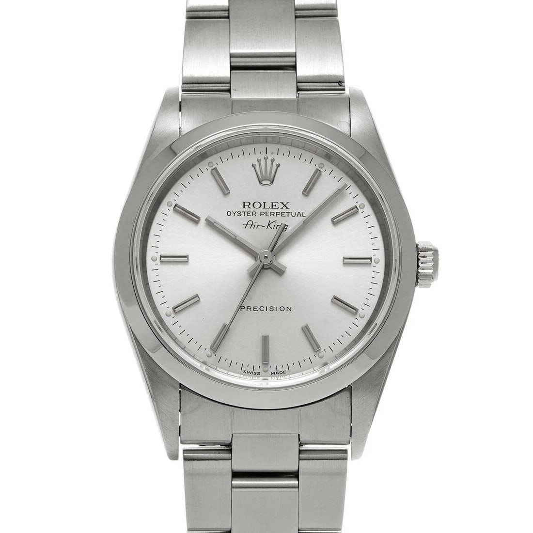 ROLEX AIR KING SILVER WATCH (1 of 4)
