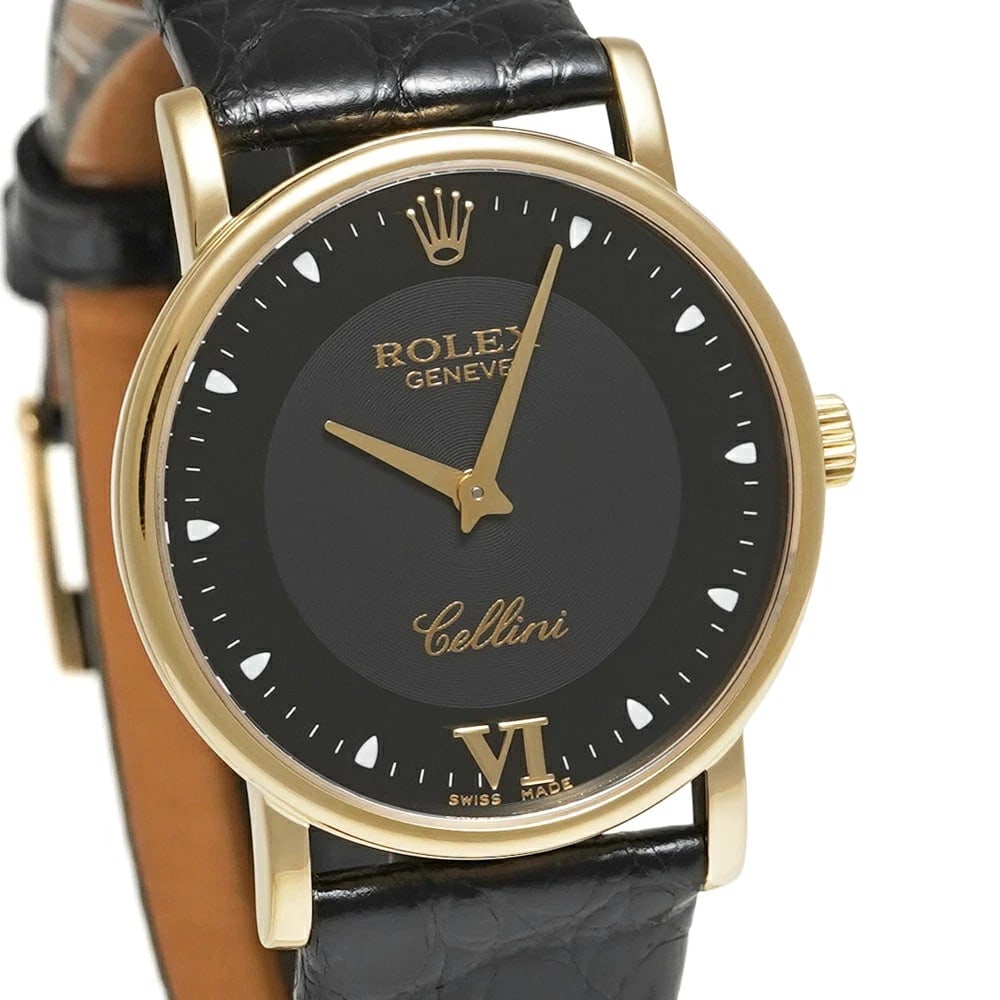 ROLEX CELLINI BLACK WATCH - 2