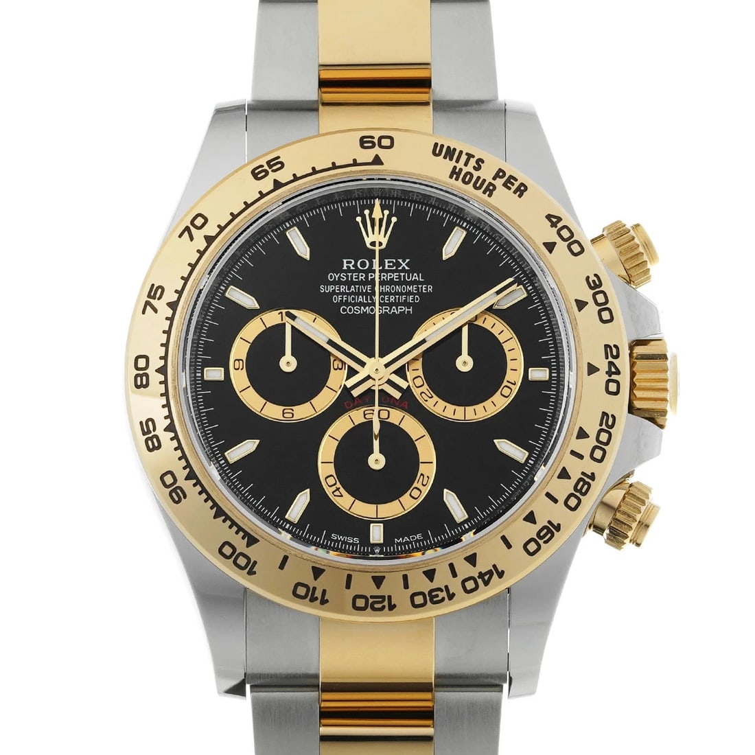 ROLEX COSMOGRAPH DAYTONA BLACK WATCH: ROLEX Cosmograph Daytona Black Watch Brand: ROLEX Type: N/A Material: Band Material Stainless, Case Material Sapphire Crystal Color: Dial Color Black Size: Band Size none, Case Size 40×40mm Acce