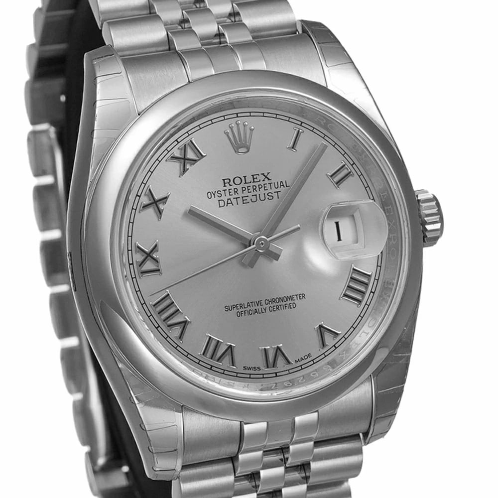 ROLEX DATEJUST SILVER WATCH - 4