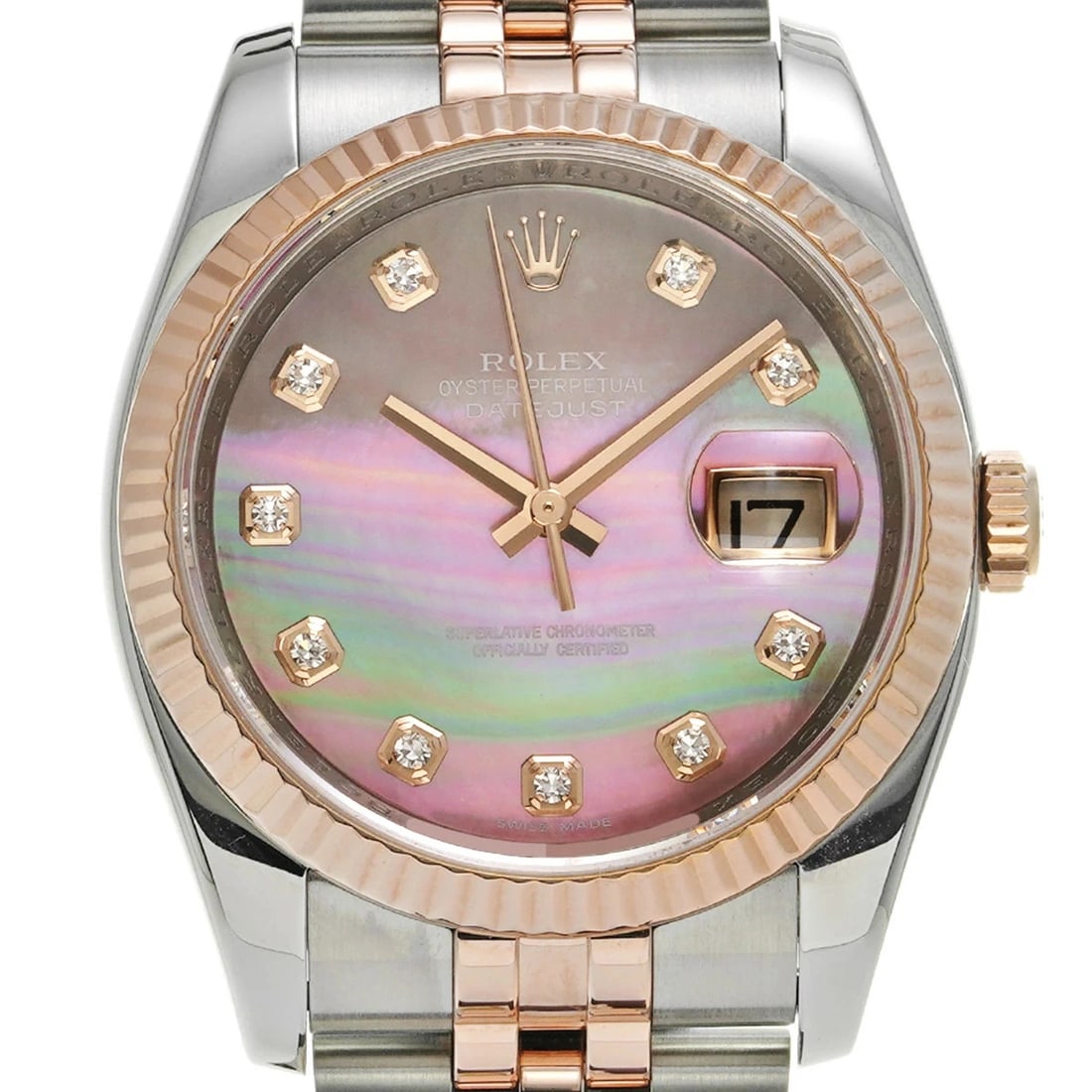 ROLEX DATEJUST BLACK WATCH - 4