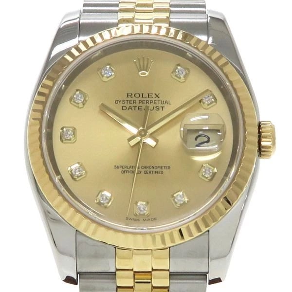 ROLEX DATEJUST WATCH: ROLEX Datejust Watch Brand: ROLEX Type: N/A Material: Band Material Ss Stainless Steel / Yg Yellow Gold, Case Material N/A Color: Band Color N/A Size: Band Size 18.5cm, Case Size 36mm Accessories