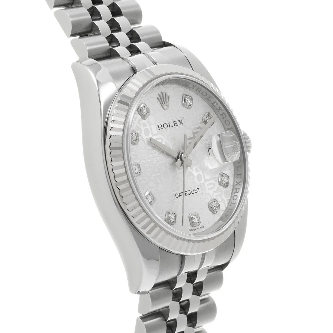 ROLEX DATEJUST SILVER WATCH - 3