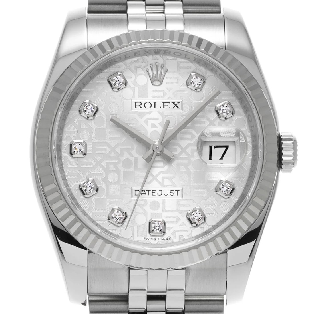 ROLEX DATEJUST SILVER WATCH - 4