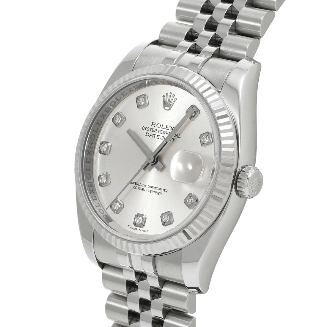ROLEX DATEJUST SILVER WATCH - 2