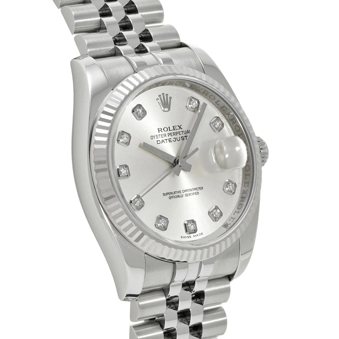 ROLEX DATEJUST SILVER WATCH - 3