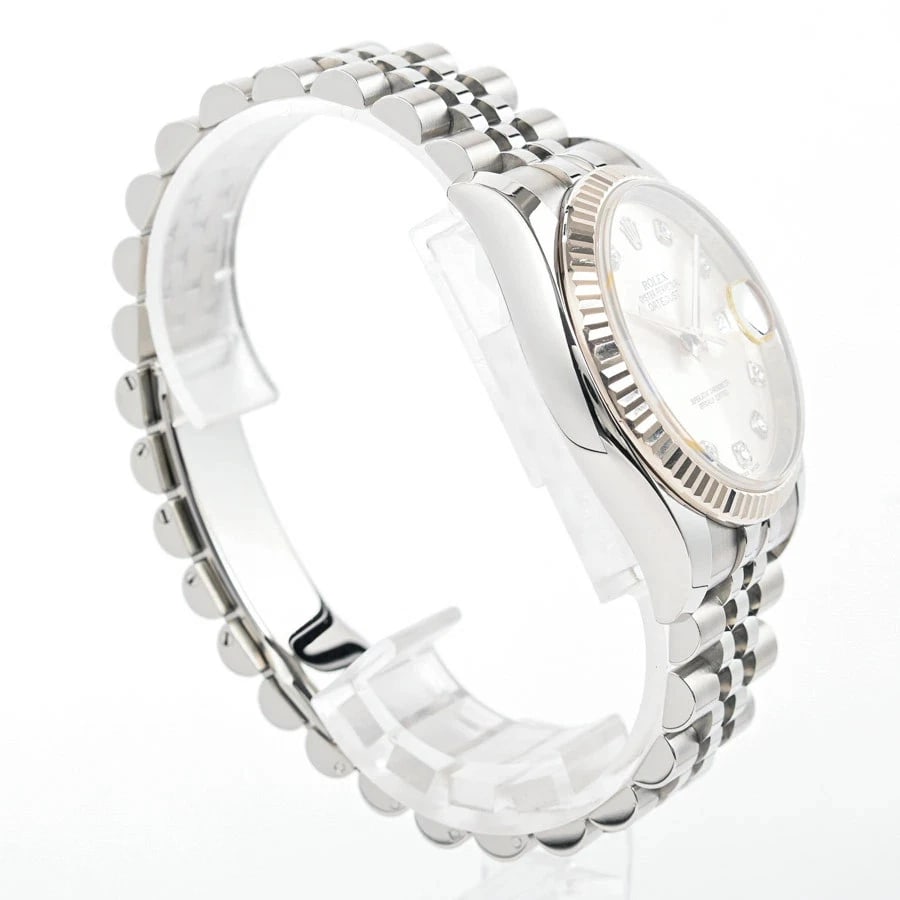 ROLEX DATEJUST SILVER WATCH - 3