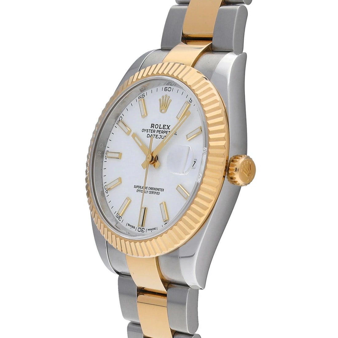 ROLEX DATEJUST WHITE WATCH - 2