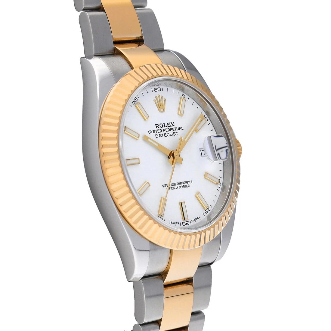 ROLEX DATEJUST WHITE WATCH - 3