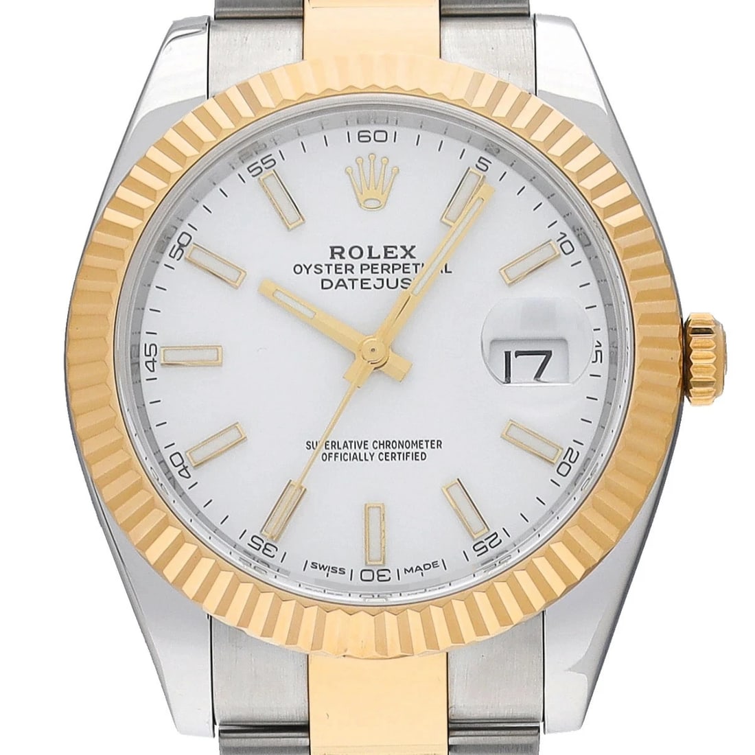 ROLEX DATEJUST WHITE WATCH - 5