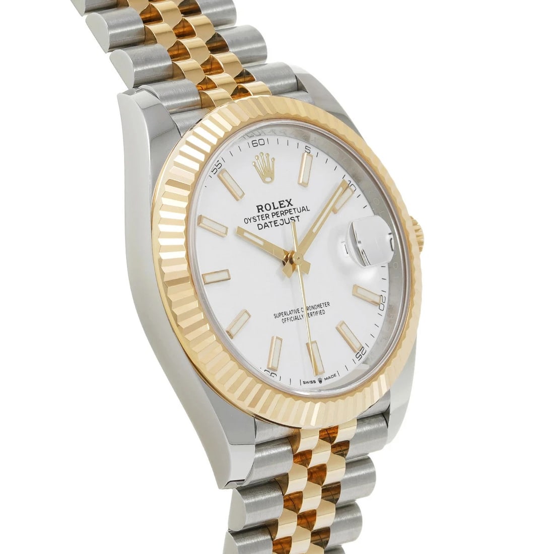 ROLEX DATEJUST WHITE WATCH - 3
