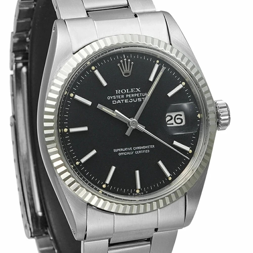 ROLEX DATEJUST BLACK WATCH - 3