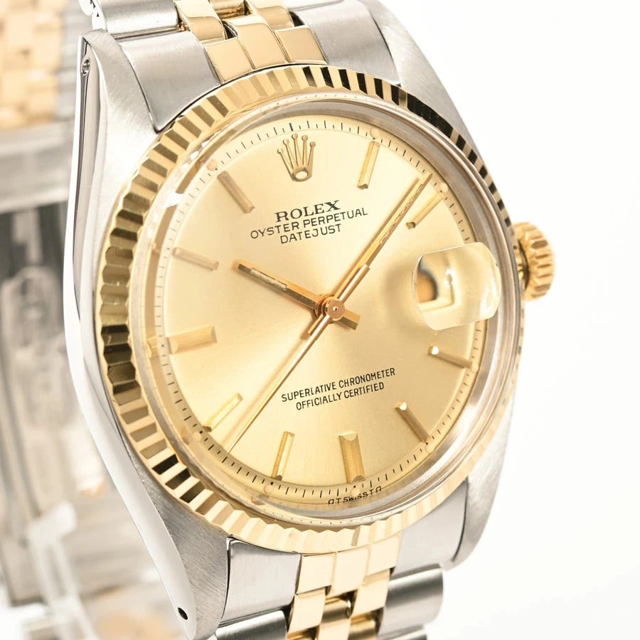 ROLEX DATEJUST YELLOW WATCH - 2