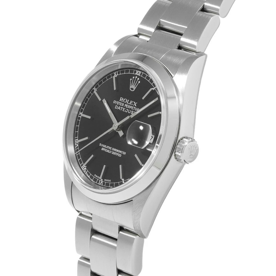 ROLEX DATEJUST BLACK WATCH - 2