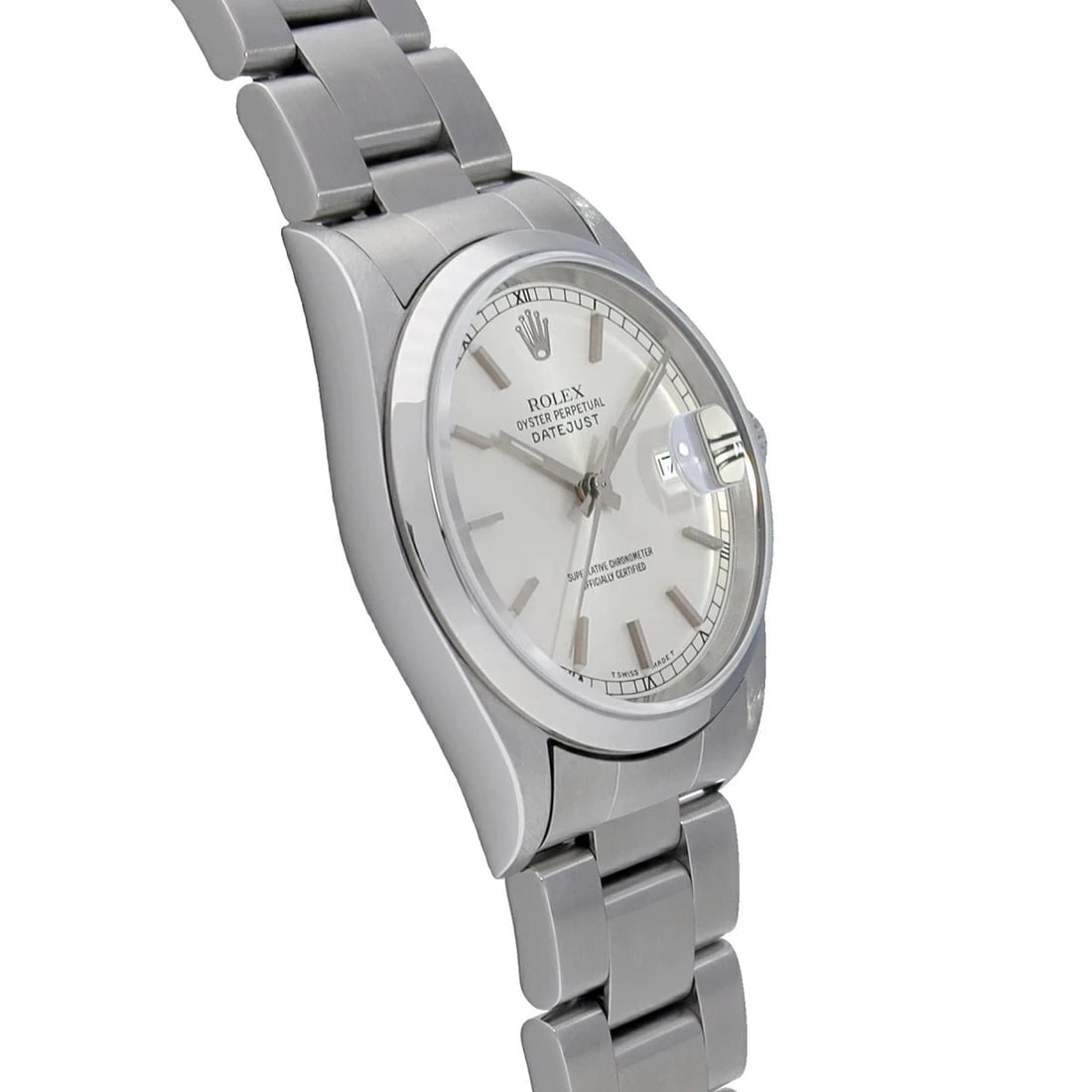 ROLEX DATEJUST SILVER WATCH - 3