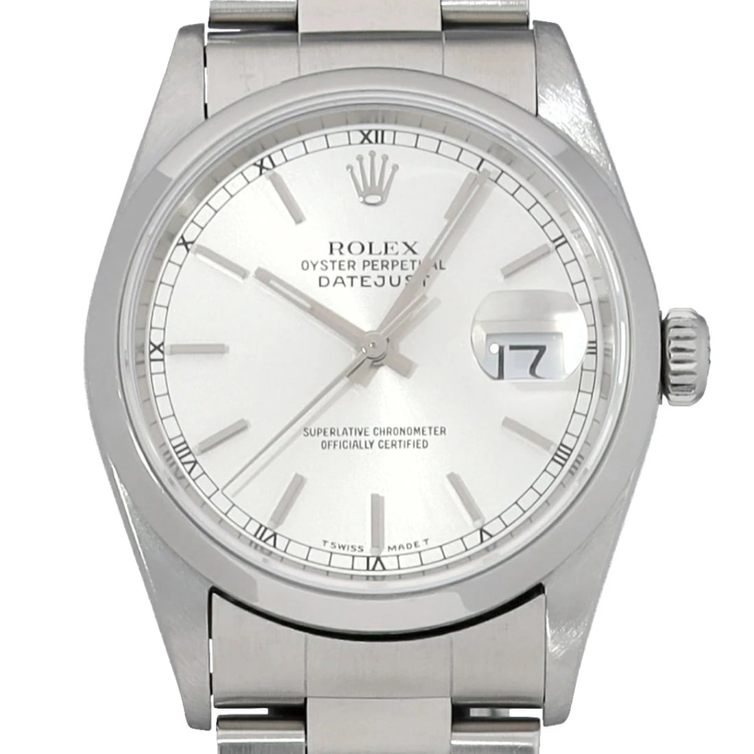 ROLEX DATEJUST SILVER WATCH - 4