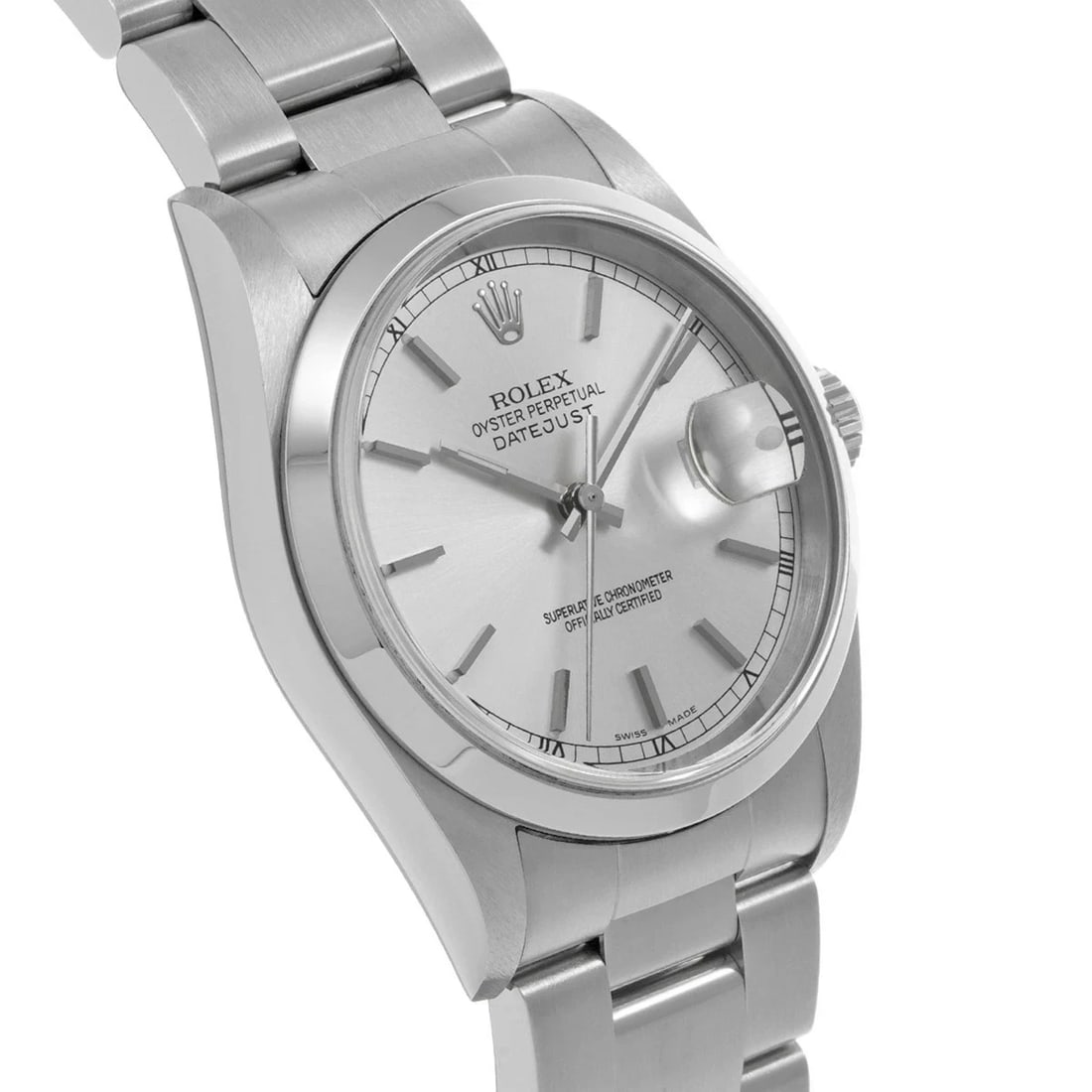 ROLEX DATEJUST SILVER WATCH - 3