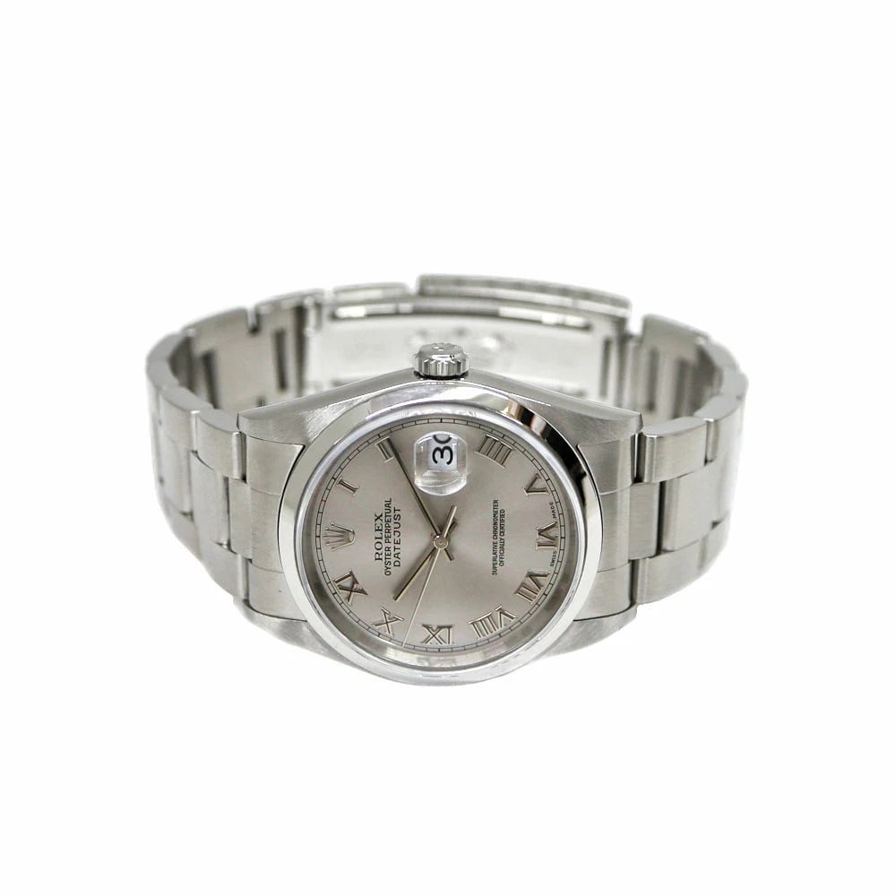 ROLEX DATEJUST SILVER WATCH - 6