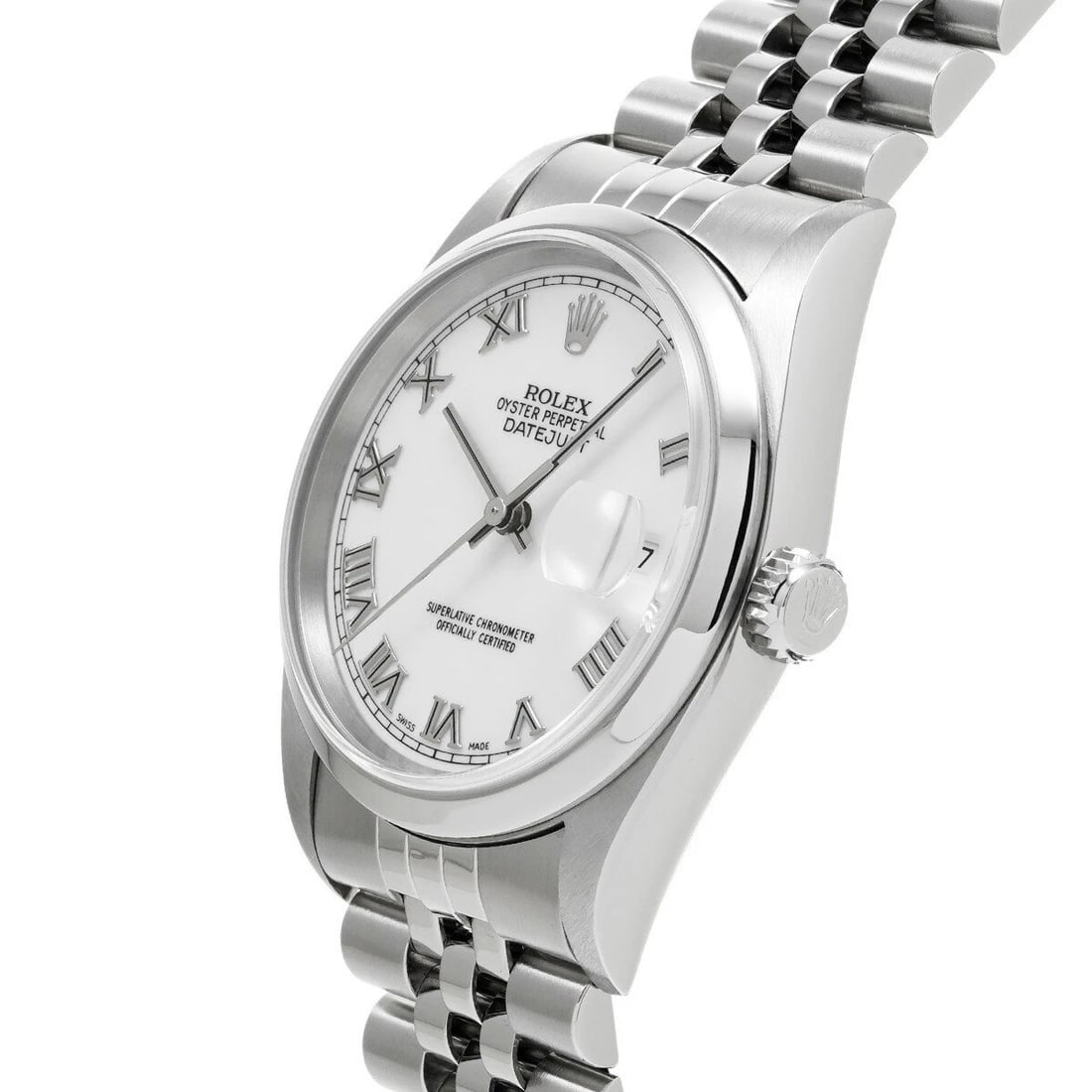 ROLEX DATEJUST WHITE WATCH - 2