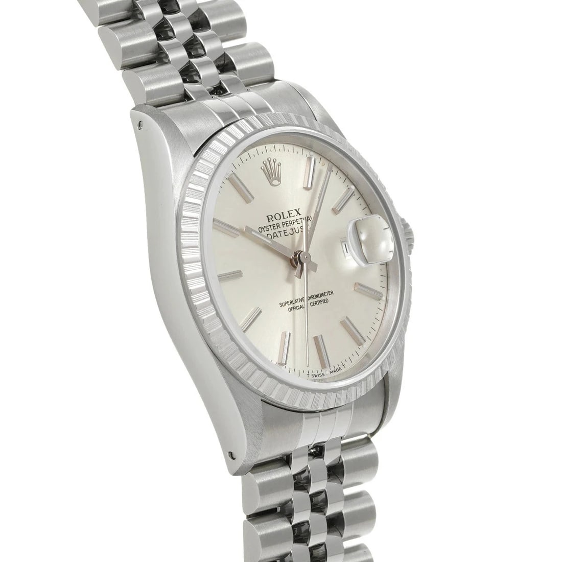 ROLEX DATEJUST SILVER WATCH - 3