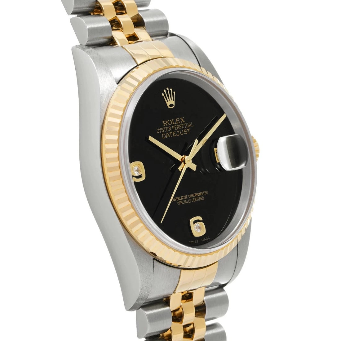 ROLEX DATEJUST BLACK WATCH - 3