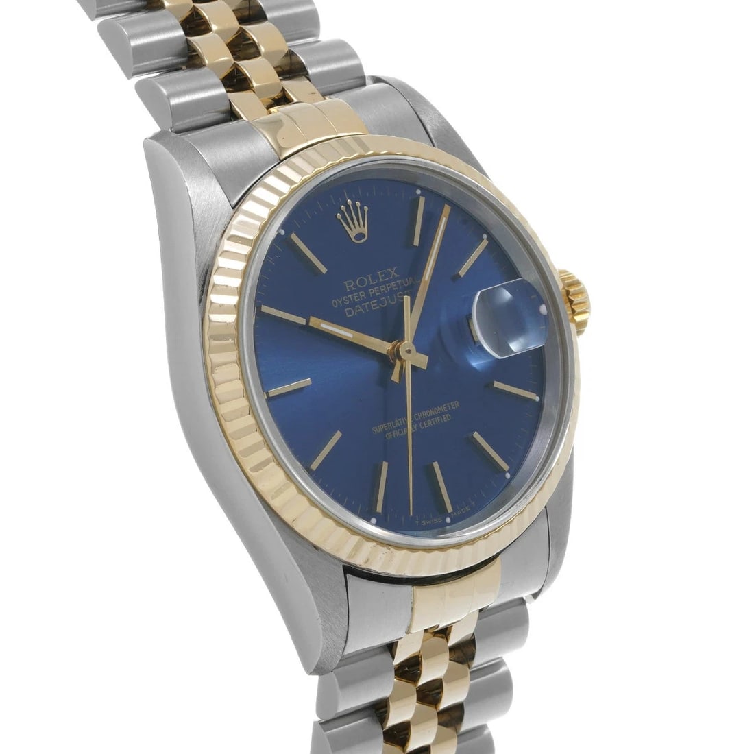 ROLEX DATEJUST BLUE WATCH - 3