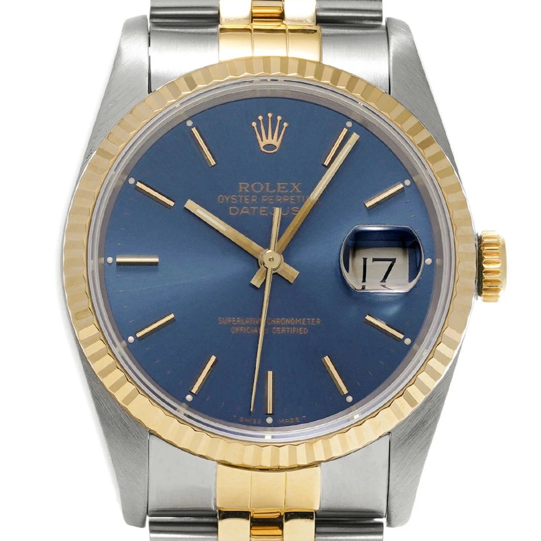 ROLEX DATEJUST BLUE WATCH - 4