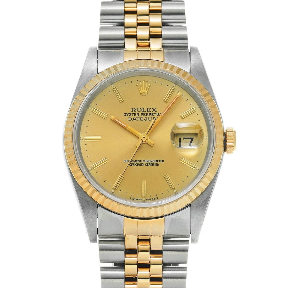 ROLEX DATEJUST WATCH: ROLEX Datejust Watch Brand: ROLEX Type: Wristwatch Material: Band Material Stainless, Case Material Sapphire Crystal Color: Band Color NA Size: Band Size 19cm, Case Size 36×36mm Accessories: