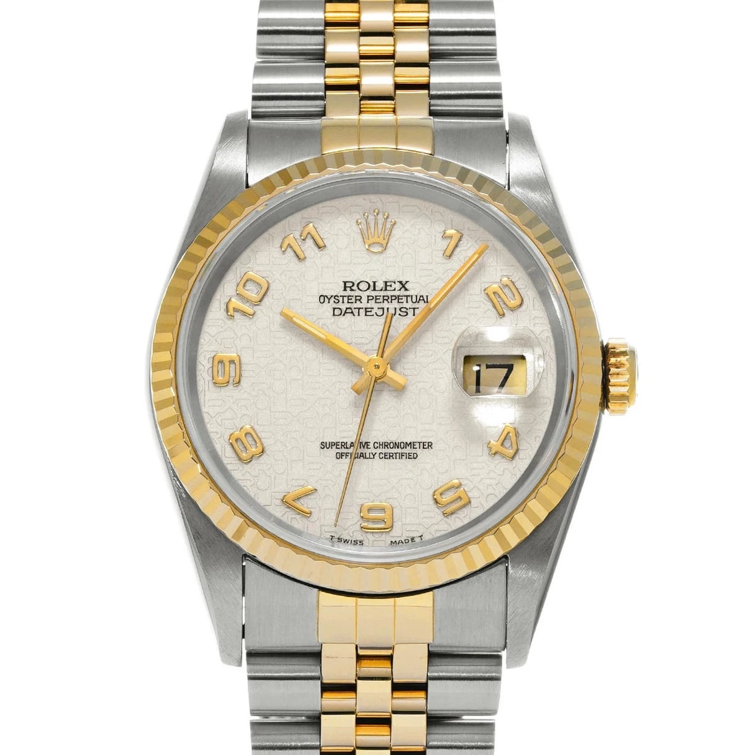 ROLEX DATEJUST IVORY WATCH (1 of 4)