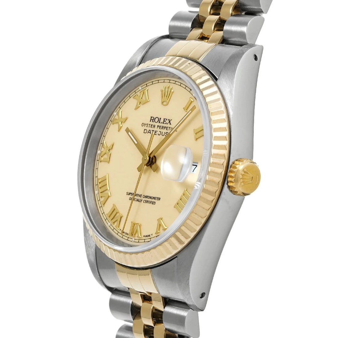 ROLEX DATEJUST IVORY WATCH - 2
