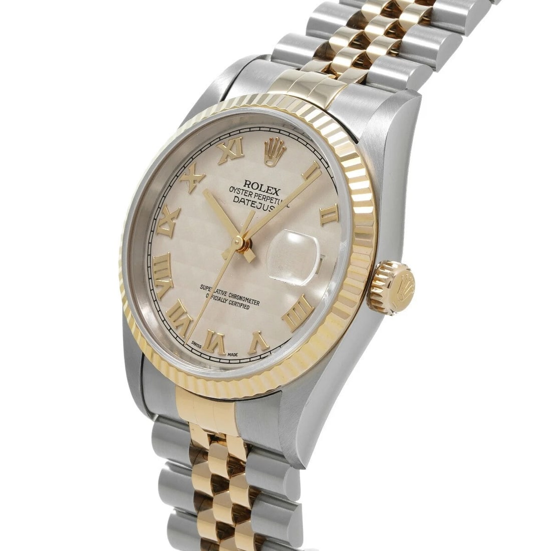 ROLEX DATEJUST IVORY WATCH - 2