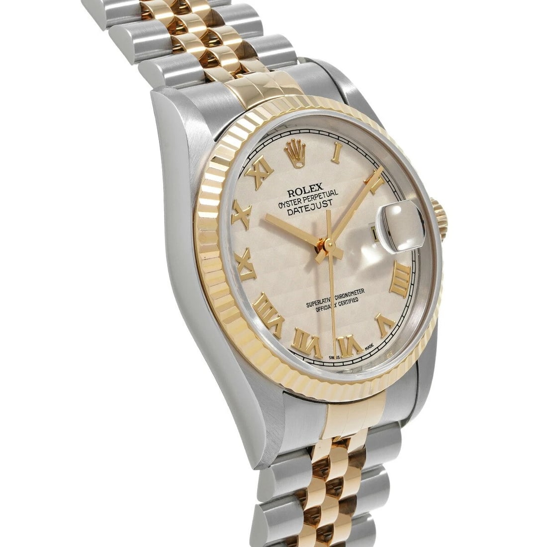 ROLEX DATEJUST IVORY WATCH - 3