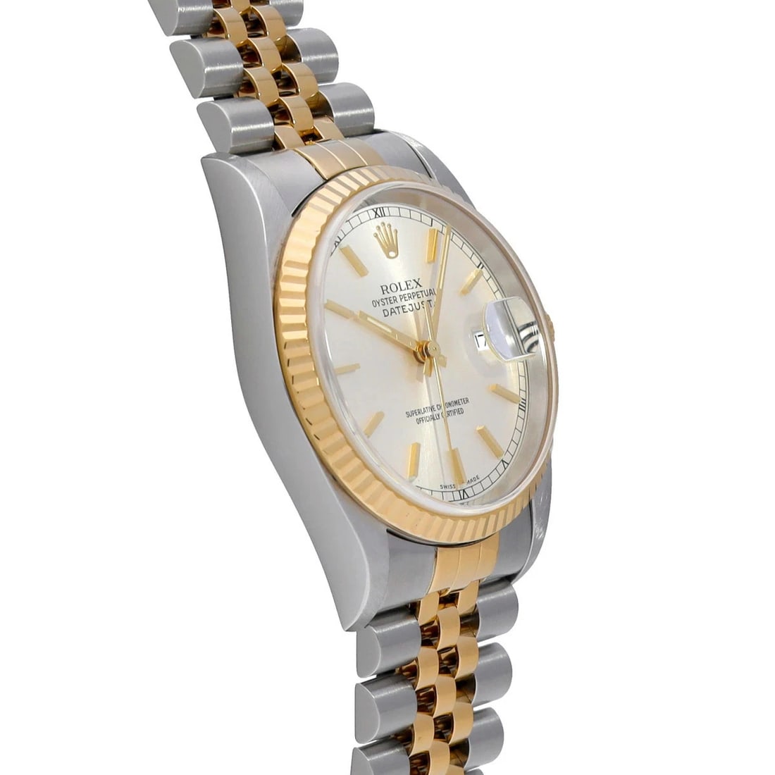 ROLEX DATEJUST SILVER WATCH - 3