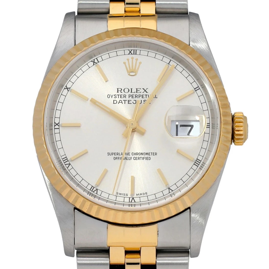 ROLEX DATEJUST SILVER WATCH - 4