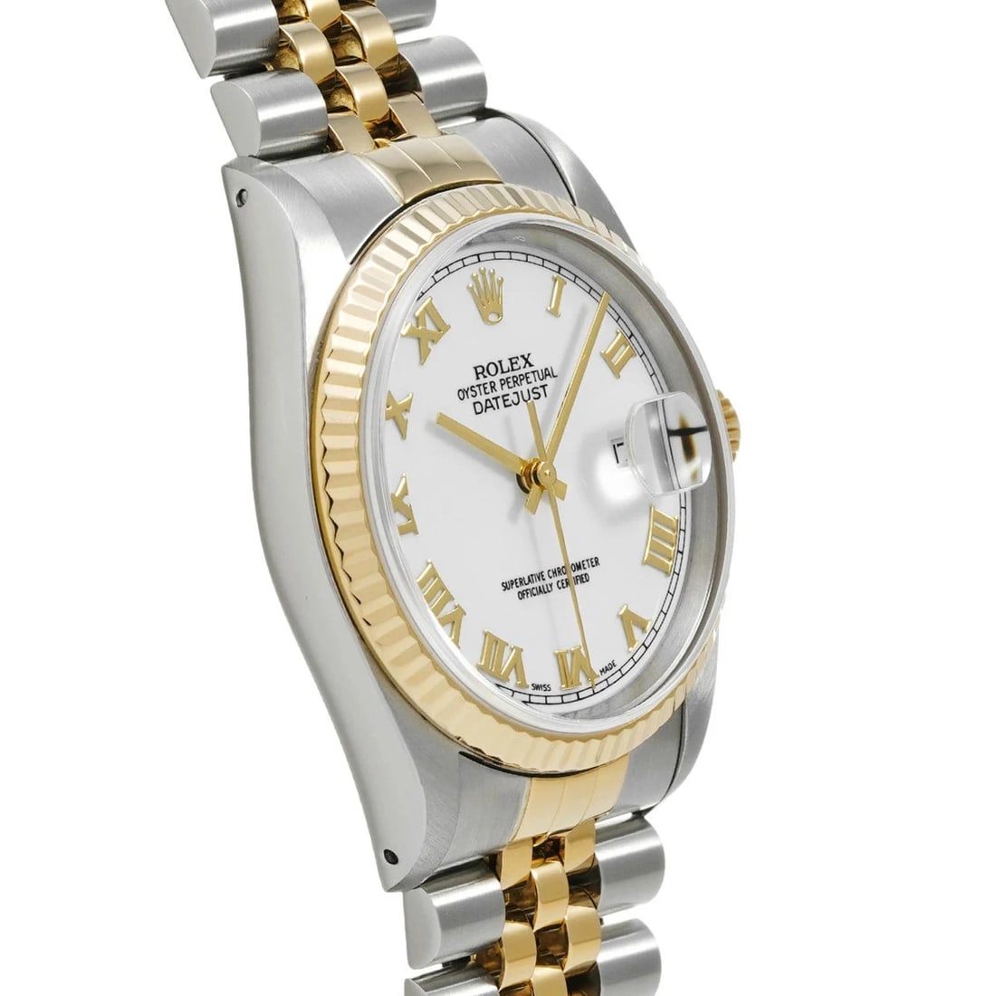 ROLEX DATEJUST WHITE WATCH - 3