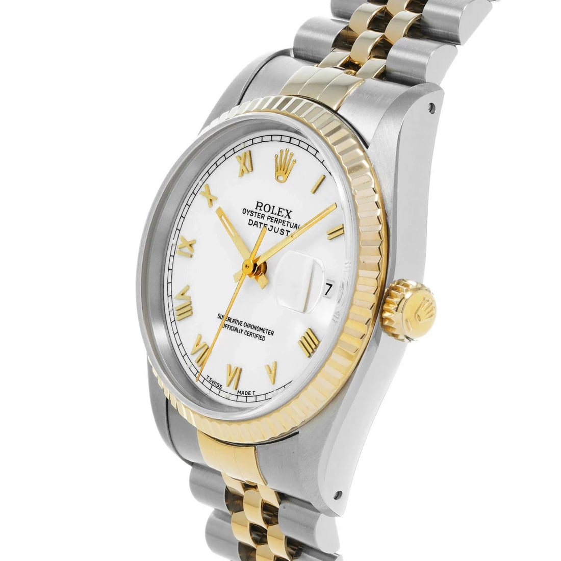 ROLEX DATEJUST WHITE WATCH - 2