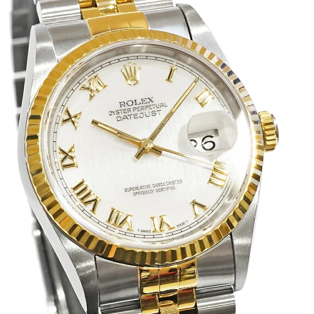 ROLEX DATEJUST WHITE WATCH - 3