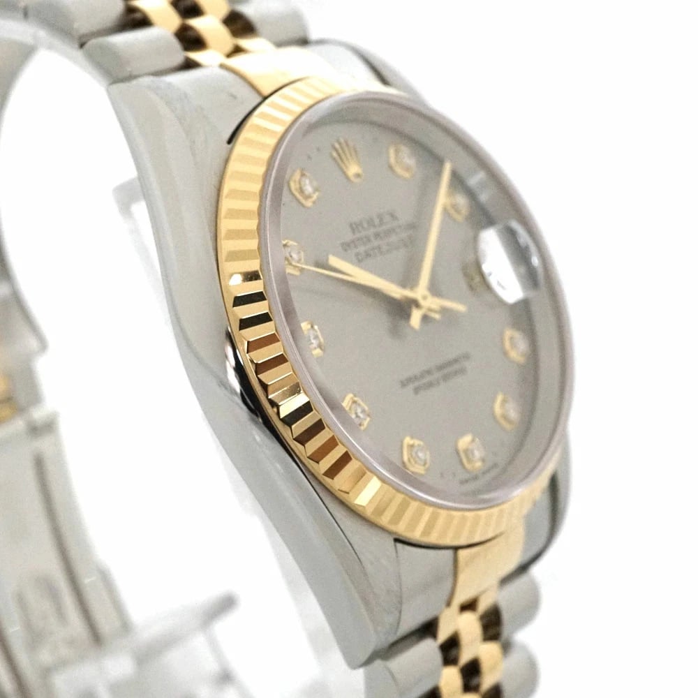 ROLEX DATEJUST SILVER WATCH - 3
