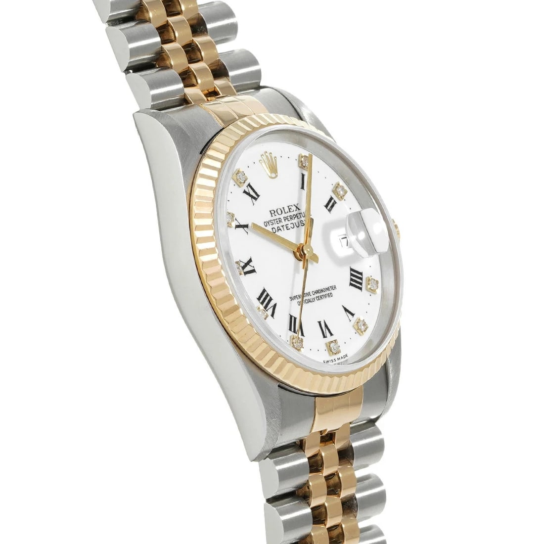 ROLEX DATEJUST WHITE WATCH - 3