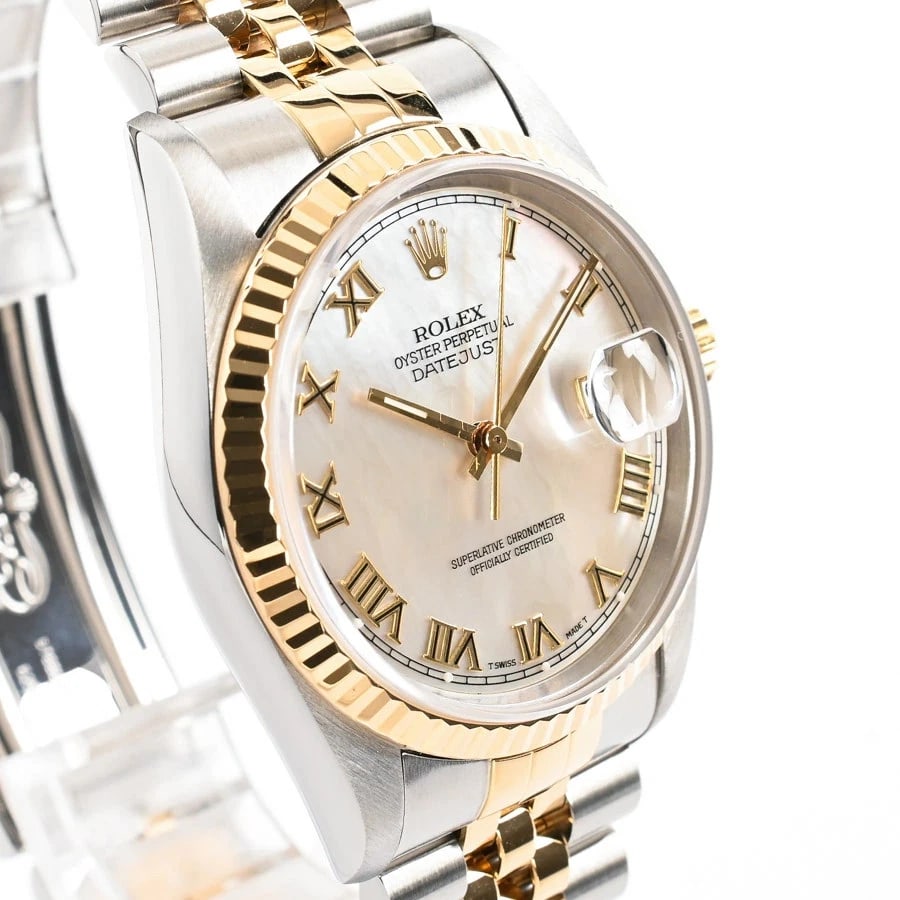 ROLEX DATEJUST WHITE WATCH - 2