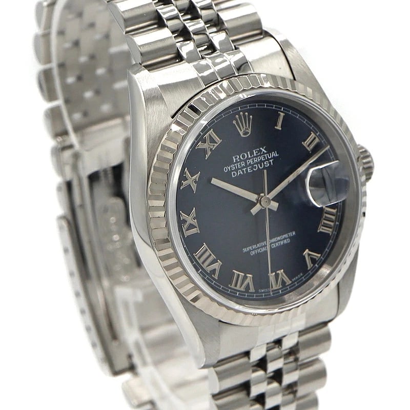 ROLEX DATEJUST BLUE WATCH - 3
