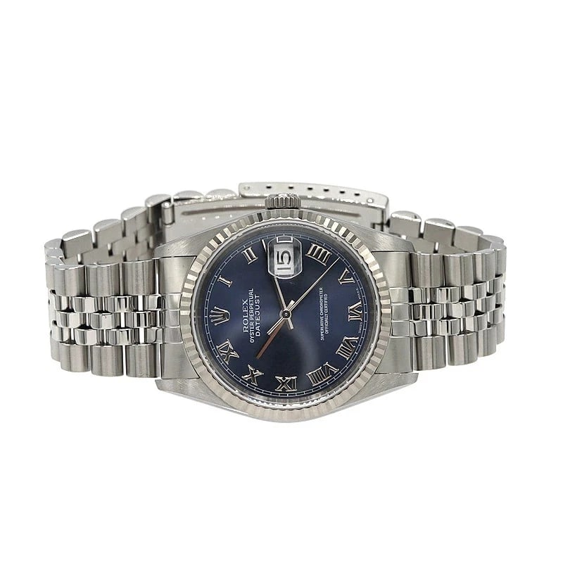 ROLEX DATEJUST BLUE WATCH - 6