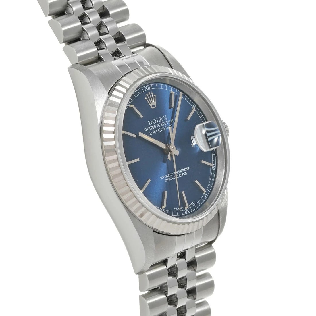 ROLEX DATEJUST BLUE WATCH - 3